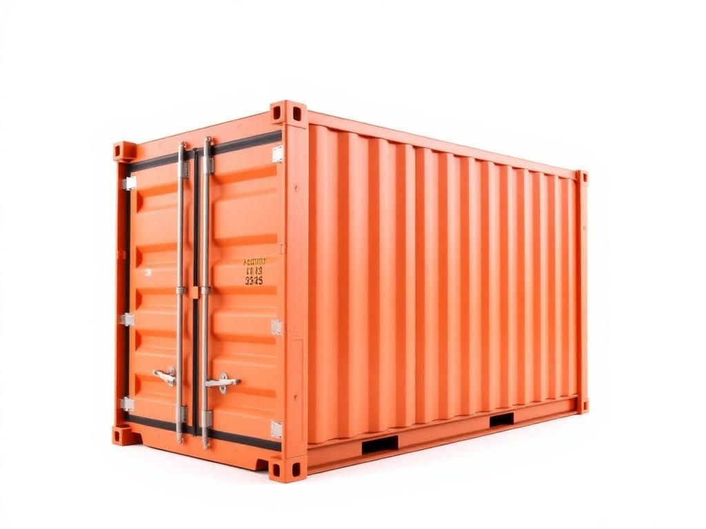 Orange 20ft high cube shipping container for sale in Knoxville, TN